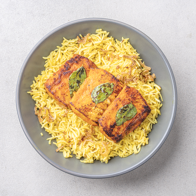 Amritsari Tawa Fish with Chola Jeera Pulao